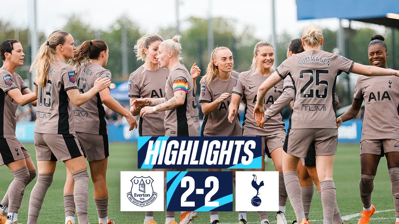 Video highlights for Everton Women 2-2 Tottenham Hotspur Women