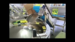 Cleaning sponge rotary disc automatic packaging line#scouringpad #spongepackingmachine#packagingline