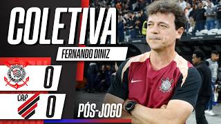 COLETIVA DE FERNANDO DINIZ AO VIVO: TÉCNICO DO CORINTHIANS FALA APÓS JOGO CONTRA O ATHLETICO