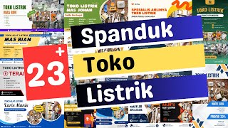 23  Contoh Spanduk/Banner Toko Listrik | Pembawa Hoki, Tampak Jelas & Modern!