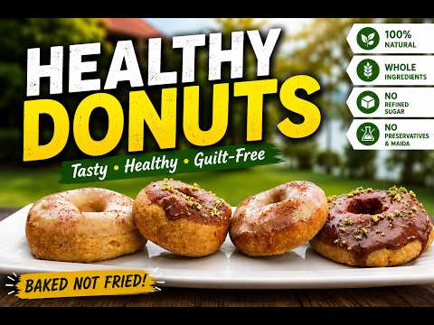 Healthy & Tasty Donuts | Healthy Donuts | No Maida, No Sugar | Manthena's Kitchen ASMR