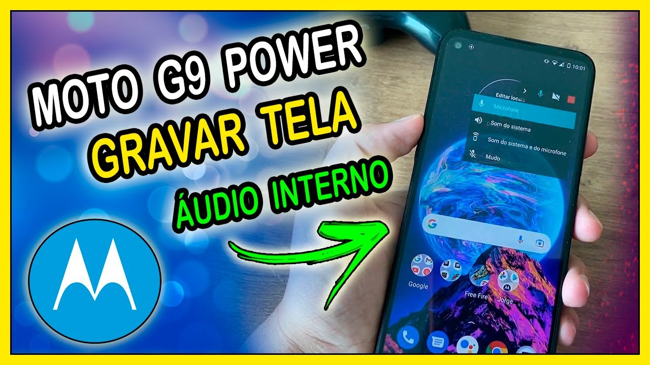 Como gravar a tela com áudio interno no Moto G9 Power - YouTube