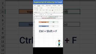 Superscript and Subscript in Excel #excel #exceltips #exceltutorial #msexcel #microsoftexcel screenshot 4