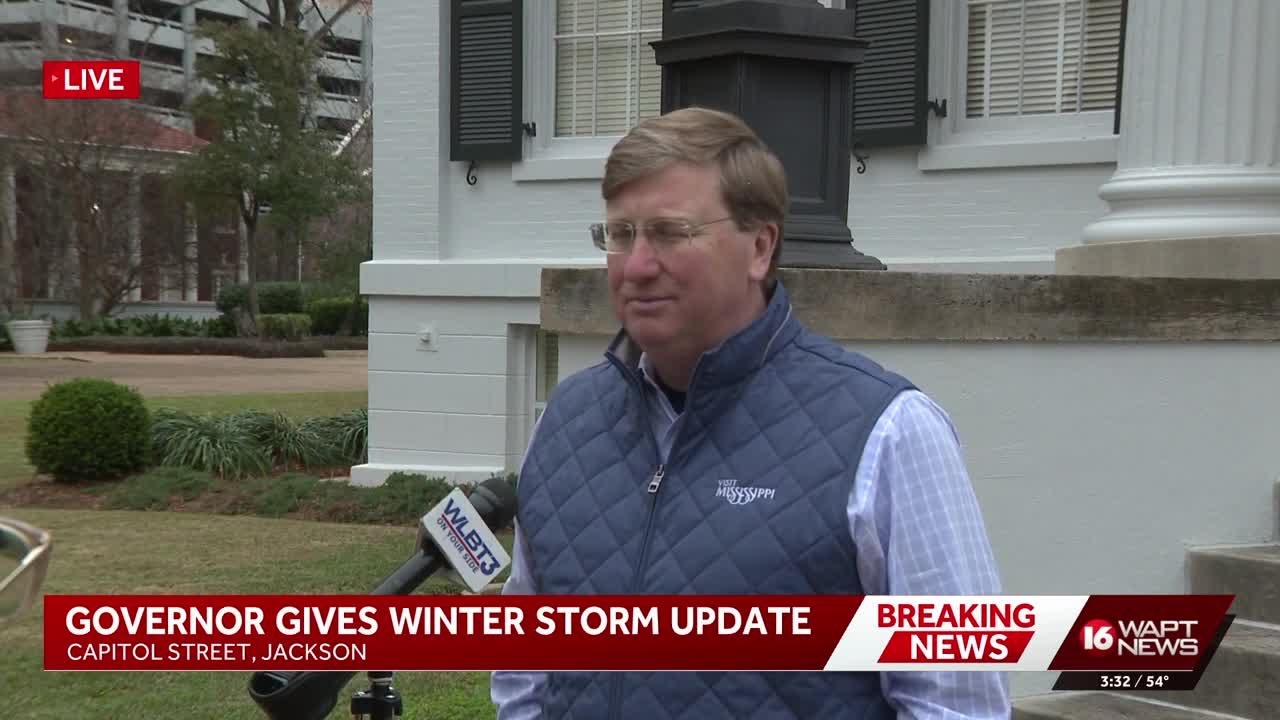 Mississippi governor asks residents to prepare for winter storm