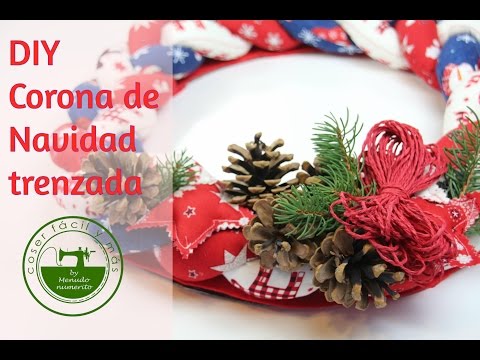 Adornos de navidad DIY: corona trenzada