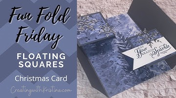 This floating squares pop up card is so easy to make