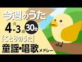 ことりのうた♪今週のうた2026年4月3週【童謡・唱歌・うた】0～3歳児におすすめ！メドレー〈30分〉［途中スキップ広告ナシ］日本語歌詞付（公開期間1ヶ月）