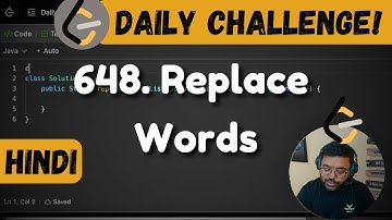 648. Replace Words | string manipulation | tries | leetcode daily challenge | DSA | Hindi