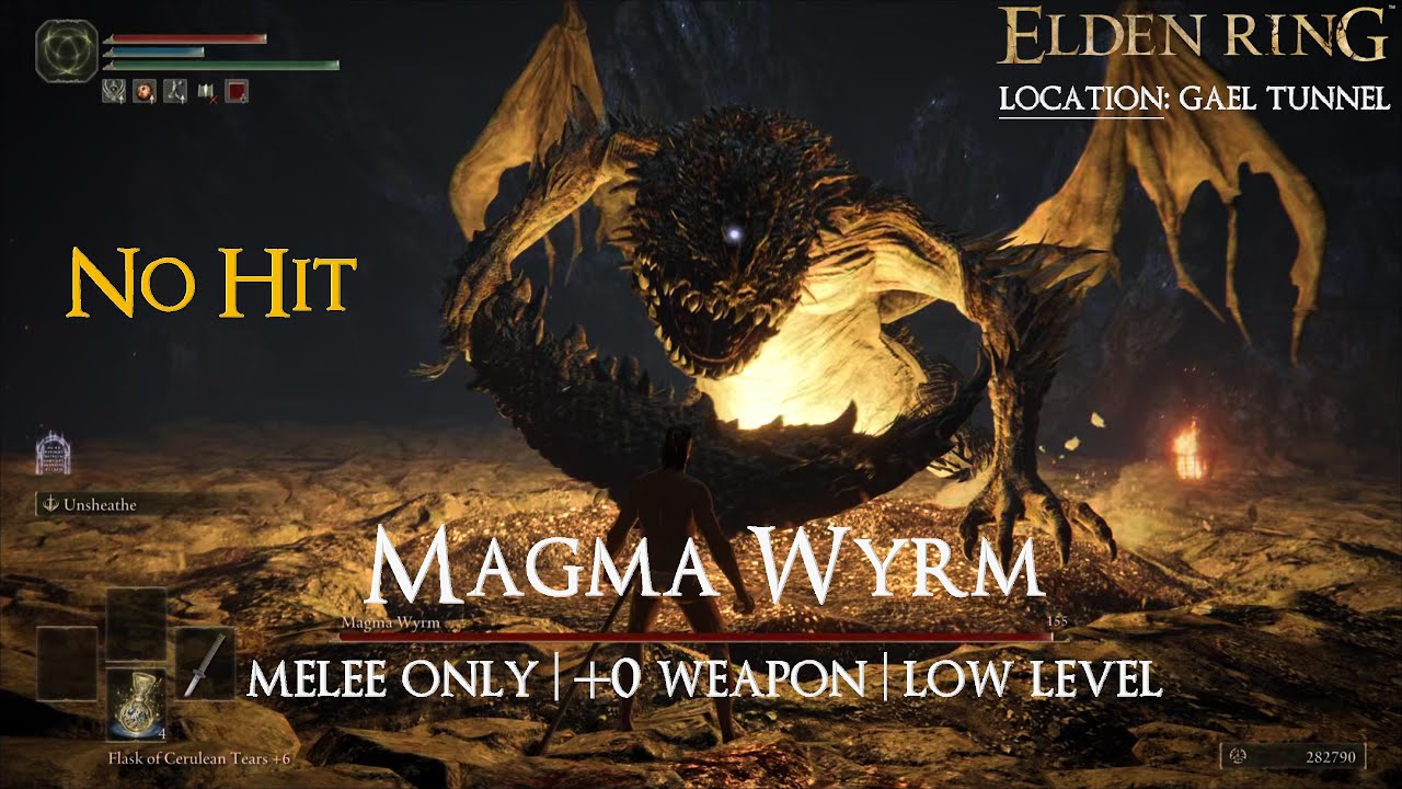 Elden Ring - Magma Wyrm (No hit | Melee only | +0 weapon) [Gael Tunnel]