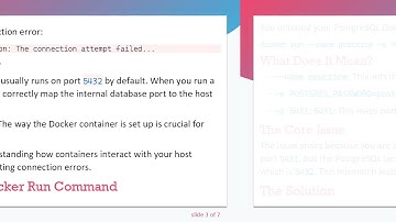 Resolving Postgresql Docker Container Connection Failure