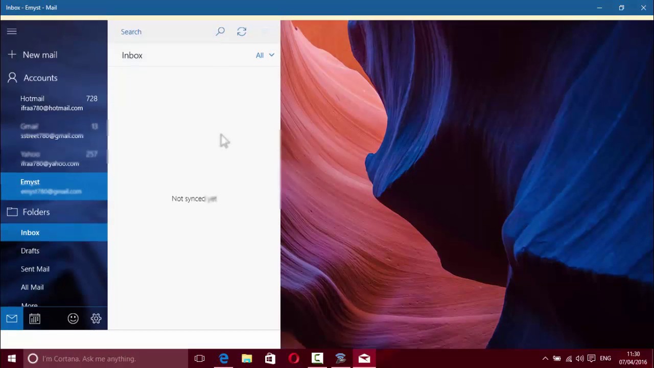 windows 10 mail app not syncing