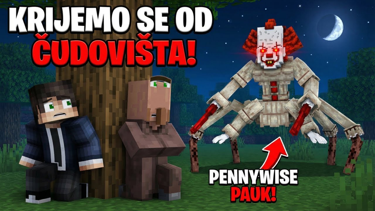Rage i Kovalski Se Kriju Od Ukletog IT Klovn-Pauka U Minecraftu...