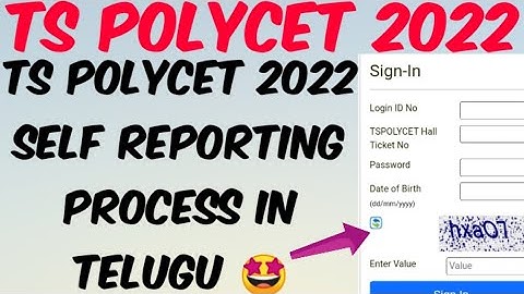 TS Polycet 2022 self Reporting process in Telugu//TS Polycet 2022 self Reporting dates released
