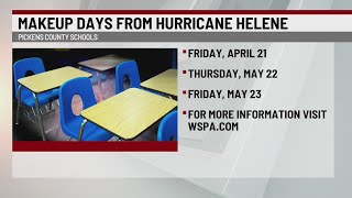 Pickens Co. School District announce Helene make-up days