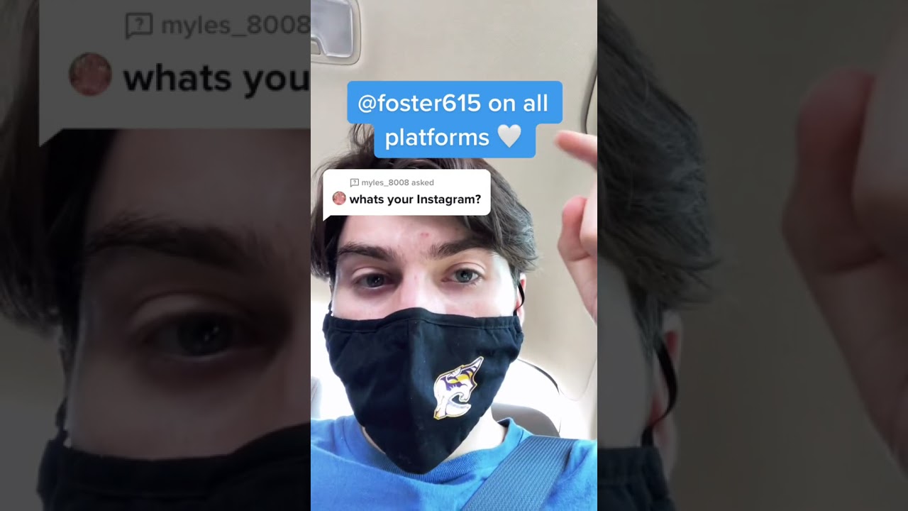 Foster promoting his Instagram TikTok 