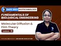 Fundamentals of Biological Engineering Molecular diffusion and film theory |GATE-Biotechnology 2023