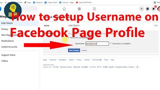 How to setup page profile username