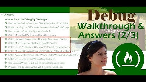 [2/3] Debug -- Misspelling, quotes and parenthesis | FreeCodeCamp Challenges