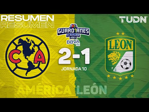 Resumen y goles | América 2-1 León | Torneo Guard1anes 2021 BBVA MX J10 | TUDN