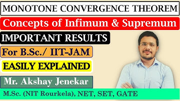 Concepts of Infimum(glb) and Supremum(lub) | Monotone Convergence Theorem (in Hindi) | Real Analysis