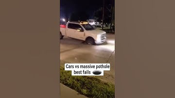 High Speed Cars vs Huge Pothole 🕳️