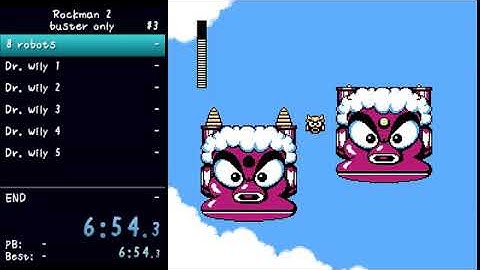 Mega Man 2 (Difficult) - Buster Only World Record Speedrun in 34:15 by Ohon