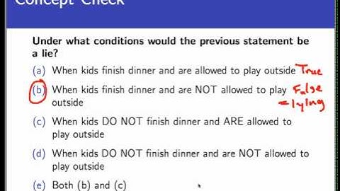 When are conditional statements true? (Screencast 1.1.4)