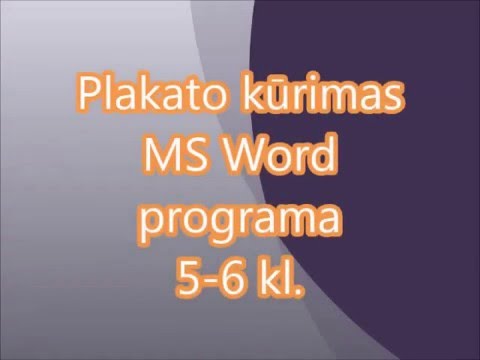 Plakatas MS Word programa