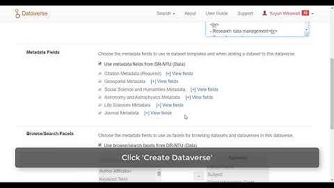 DR-NTU (Data) - Step 2: Create a dataverse