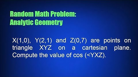 Random Math Problem: Analytic Geometry
