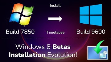 Windows 8 Installation Evolution Timelapse (Beta Builds 7850 to 9600)!