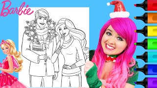 Coloring Barbie & Ken Christmas | Markers
