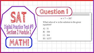 Question 1 from SAT Digital Practice Test 9, MATH Section 2 Module 2
