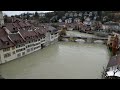 River aare in bern after heavy rainfall
