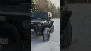 Зимний офф-роуд #jeep #wrangler #бездорожье #зима