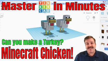 Minecraft Chicken in Minutes using Tinkercad 5mm nudge | Thanks Jack!