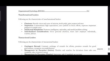 PSY510 Lecture 43 Organisational Psychology Short Lecture VU Lectures