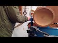Giant Chestnut Bowl, Poolewood Lathe, The Turner Takes It To The Finish Giant Chestnut Bowl, Poolewood Lathe, The Turner Takes It To The Finish