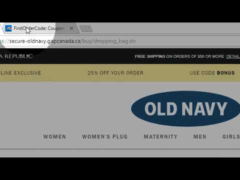 How to use Old Navy Canada coupon