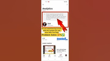 we are experiencing issues with the system for real time data youtube | yt studio real time data