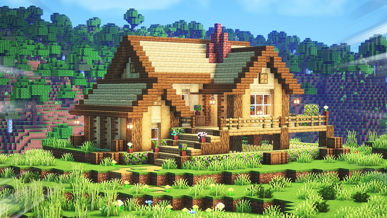 Minecraft: How To Build a Simple Wooden House - YouTube