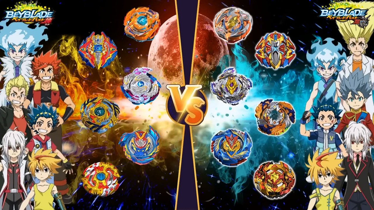 Beyblade Burst GOD VS Beyblade Burst Cho Z A six member battle