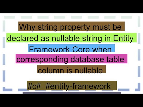 Why string property must be declared as nullable string in Entity Framework Core when corresponding