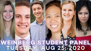 Weinberg Student Panel August 25 2020