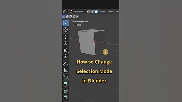 How to Change Selection Mode in Blender3D #blender #blender3d