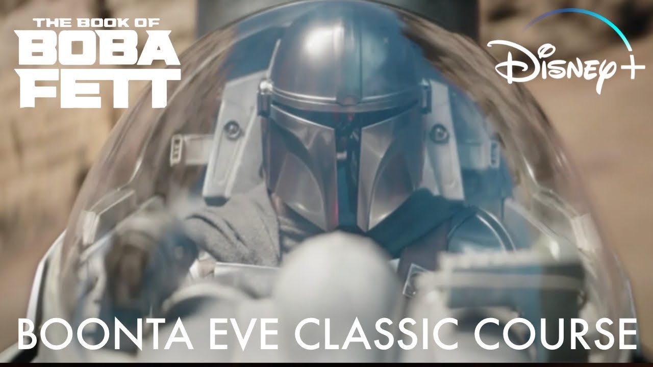 Din Djarin Flying An N1 Starfighter through The Boonta Eve Classic