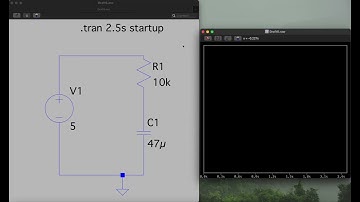 LTspice Mac | transient analysis | capacitor charging graph