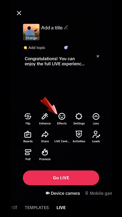 how to go live on TikTok Audio with out show your face./