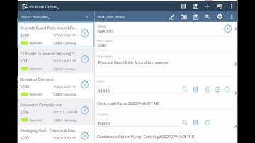 Maximo Anywhere Work Technician Features:  Split Screen tablet