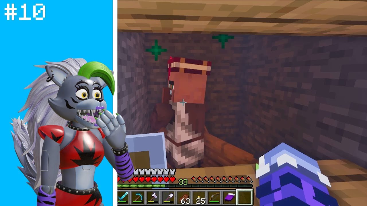 Minecraft Roxy Wolf Roxy and Friends Minecraft Survival | Part 10 | Making a Villager ...
